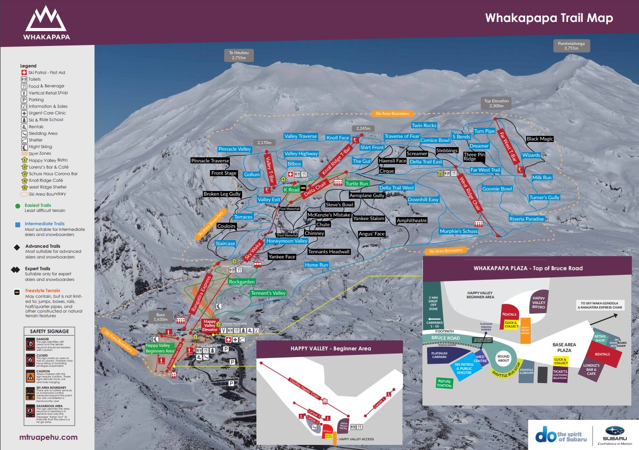 Complete Whakapapa Info Guide 2024 | Mt Ruapehu | Snowscene Turangi ...