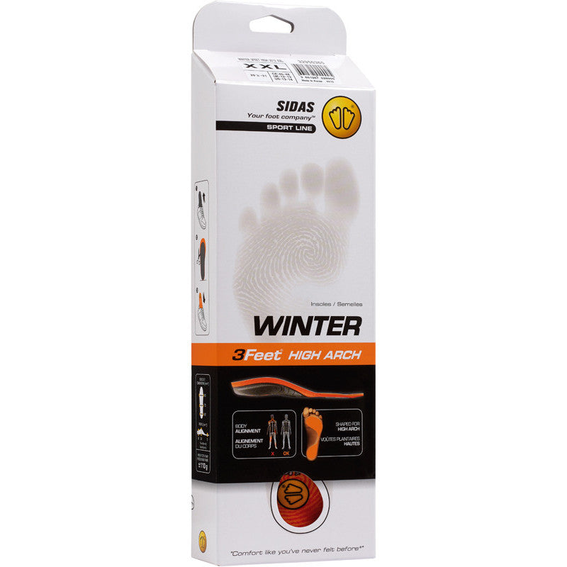 Sidas 3Feet Winter Insoles (3 Arch Heights)- Shop Skis and snow gear online nz - snowscene