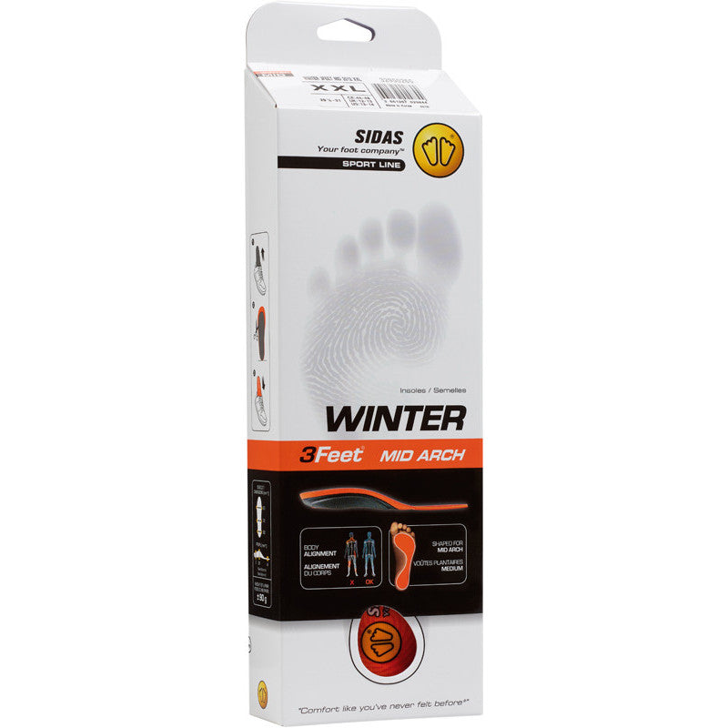 Sidas 3Feet Winter Insoles (3 Arch Heights)- Shop Skis and snow gear online nz - snowscene